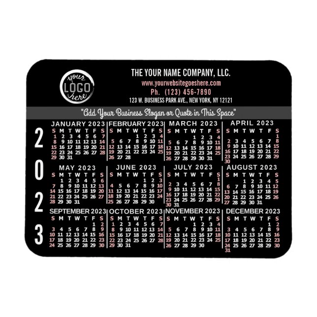 2023 Calendar (See Description for Newest Version) Magnet (Horizontal)