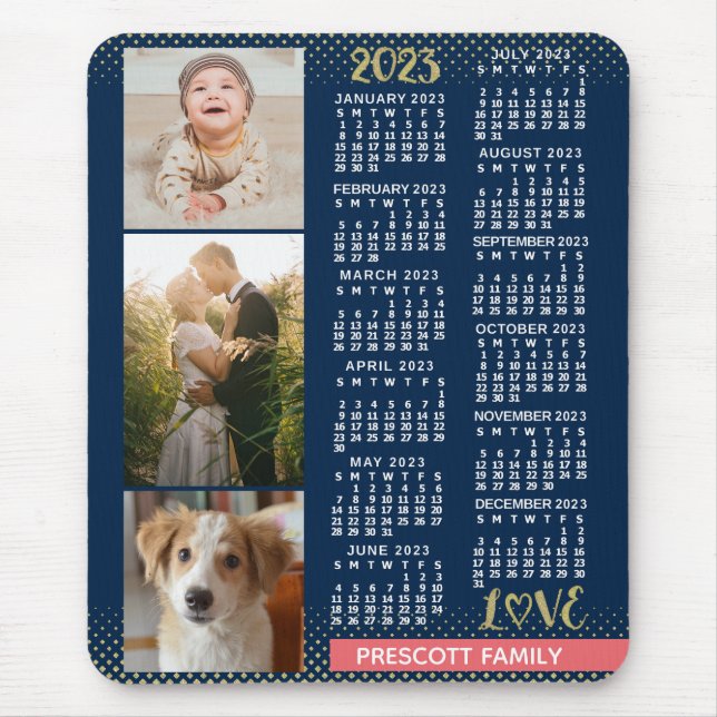 2023 Calendar (See Description for Newest Version) Mouse Pad (Front)