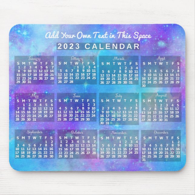 2023 Calendar (See Description for Newest Version) Mouse Pad (Front)