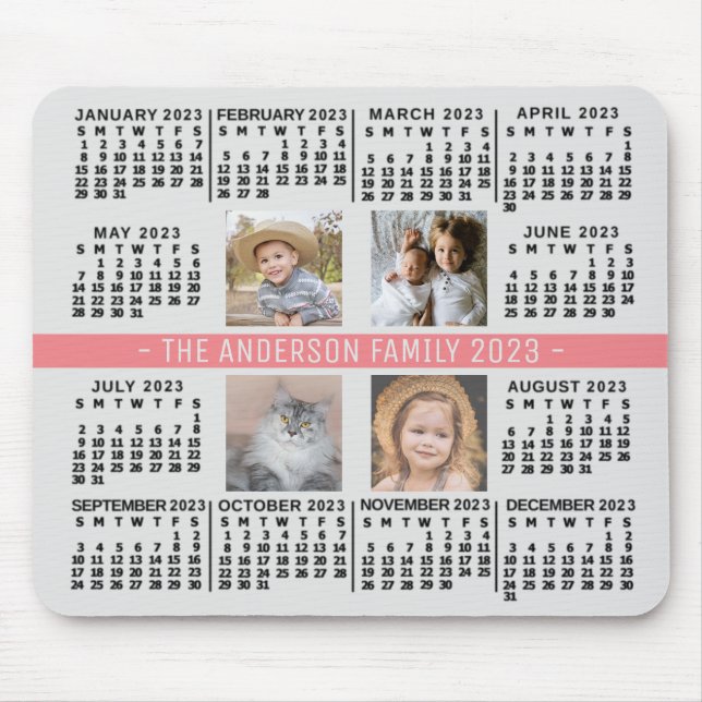 2023 Calendar (See Description for Newest Version) Mouse Pad (Front)