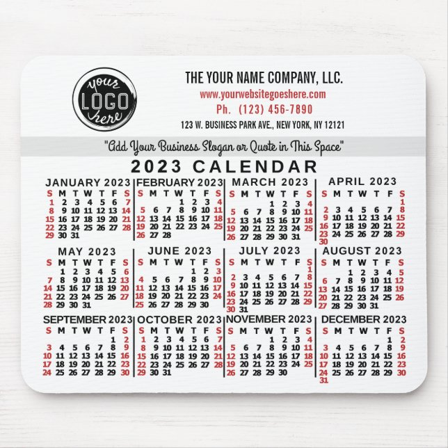 2023 Calendar (See Description for Newest Version) Mouse Pad (Front)
