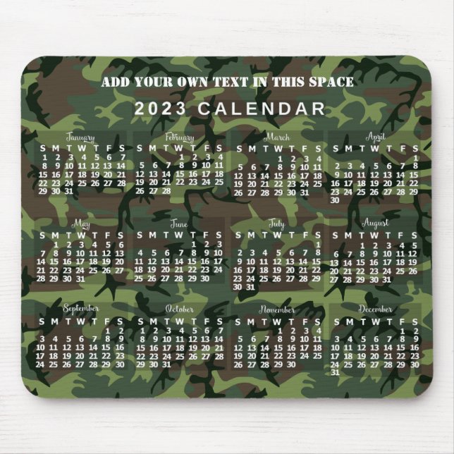 2023 Calendar (See Description for Newest Version) Mouse Pad (Front)