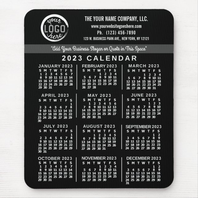 2023 Calendar (See Description for Newest Version) Mouse Pad (Front)