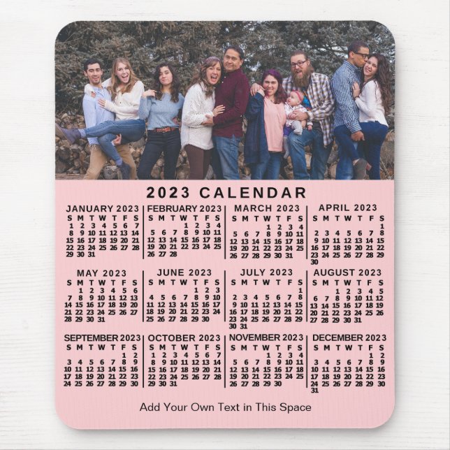 2023 Calendar (See Description for Newest Version) Mouse Pad (Front)
