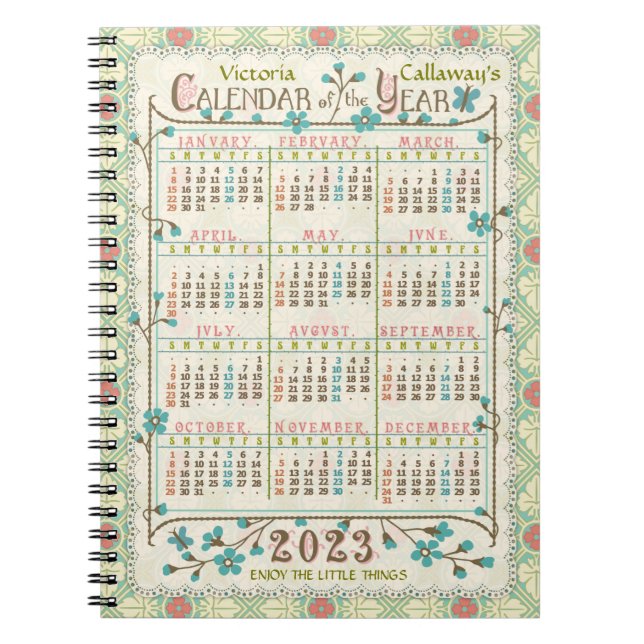 2023 Calendar (See Description for Newest Version) Notebook (Front)