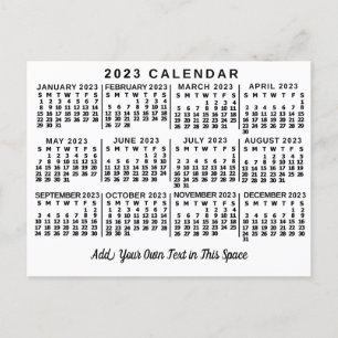 2023 Calendar (See Description for Newest Version) Postcard