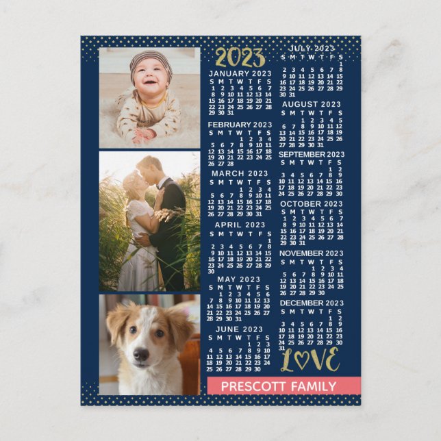 2023 Calendar (See Description for Newest Version) Postcard (Front)