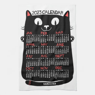 2023 Calendar (See Description for Newest Version) Tea Towel