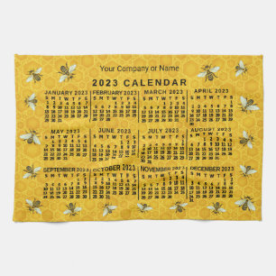 2023 Calendar (See Description for Newest Version) Tea Towel