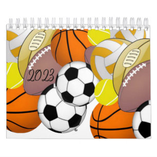 2023 Calendar Sports Football, Basketball, Soccer