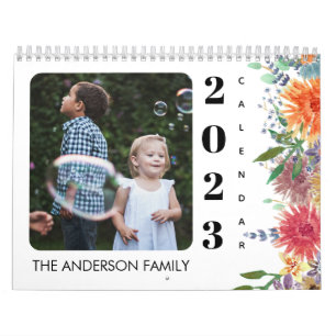 2023 Calendar With Holidays Family Photos Planner 