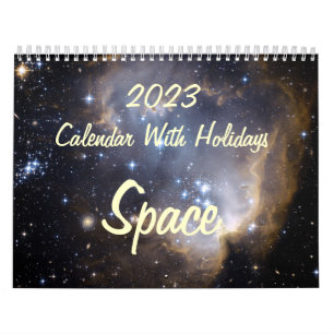 2023 Calendar With Holidays - Space