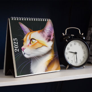 2023 Cat Calendar - Cosmic Cats Abstract Art