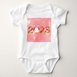 2023, Chinese New Year, Rabbit   Baby Bodysuit
