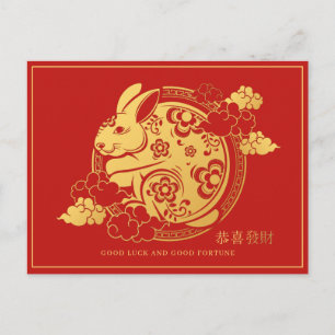2023 Chinese New Year   Rabbit Holiday Card