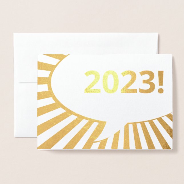 2023 comic bubble gold foil card (Front With Envelope)