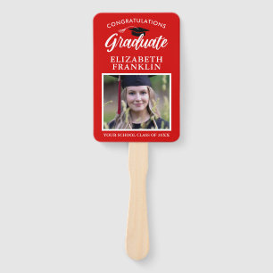 2023 Congrats Graduation School Colours Photo Hand Fan