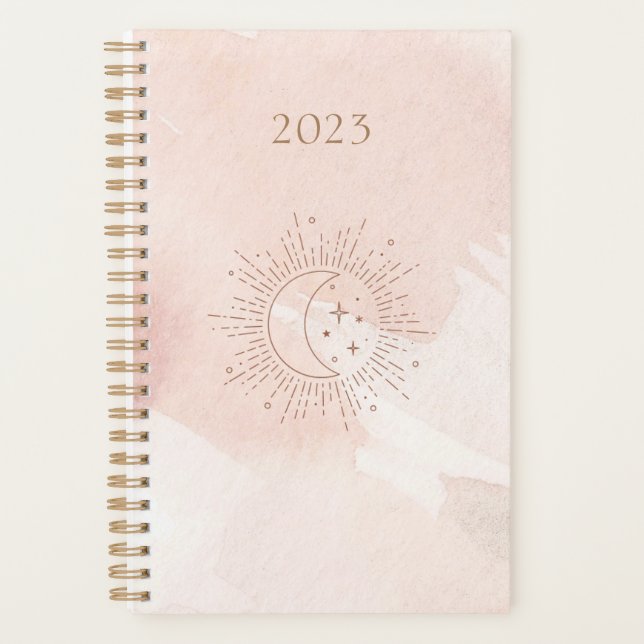 2023 Cosmos Planner | Light Pink Moon & Star (Front)
