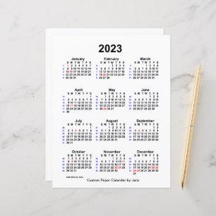 2023 Custom Holiday 52 Week Calendar by Janz 