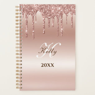  2023 Dripping  Rose Gold personalised name Planner