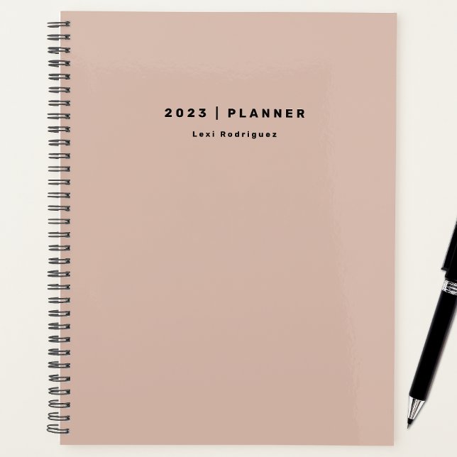 2023 Dusty Pink Weekly Monthly Start Anytime Planner (Creator Uploaded)