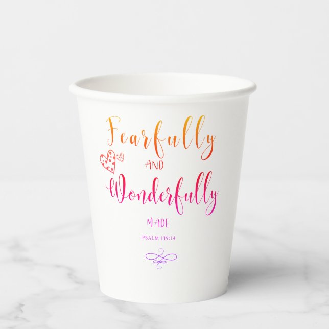 2023 Fearfully And Wonderfully Made   Paper Cups (Front)
