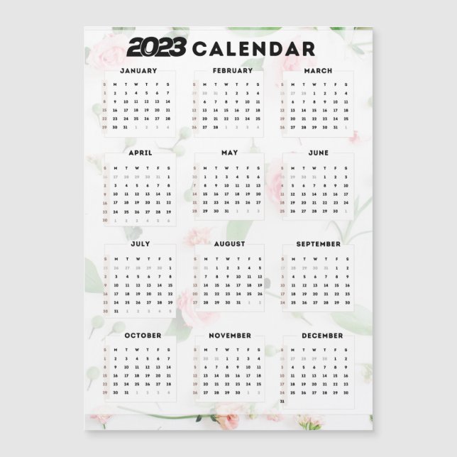 2023 floral calendar (Front)
