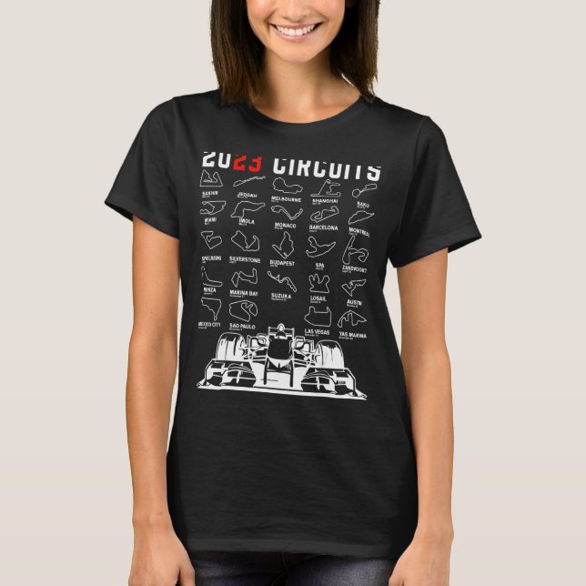 2023 Formula Racing Open Wheel Car Tracks Racing C T-Shirt (Front)