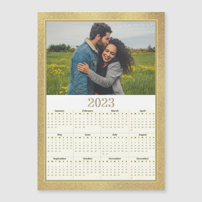 2023 Full Year Magnetic Calendar Custom Photo (Front)