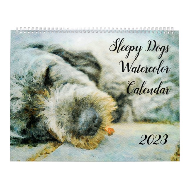 2023 Funny Lazy Sleepy Dog Puppy Antianxiety Gift Calendar (Cover)