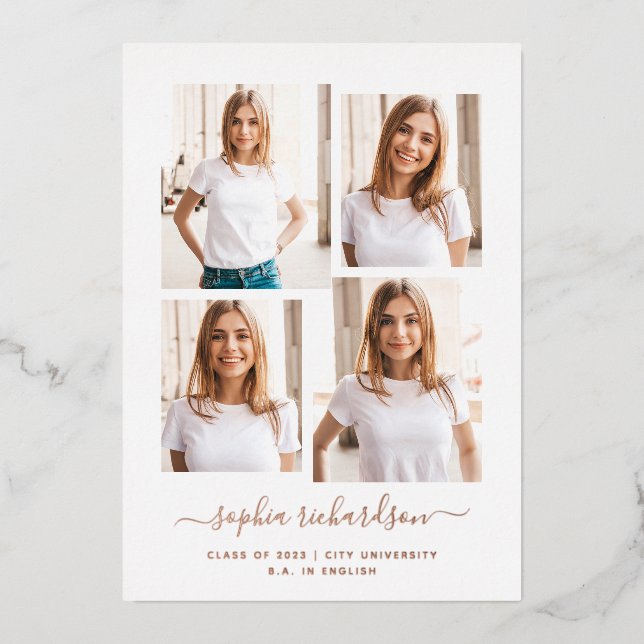 2023 Graduate | Modern Multi Photo Collage Layout (Front)