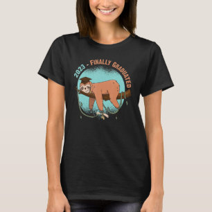 2023 Graduation funny academic sloth finally gradu T-Shirt
