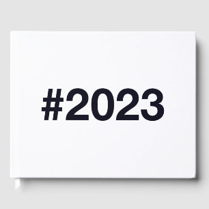 2023 Hashtag 2 Birthday Anniversary Guest Book