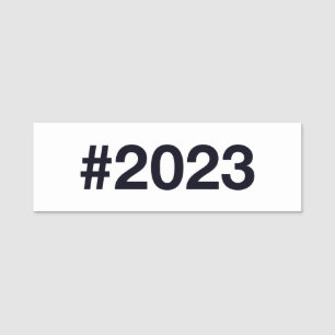 2023 Hashtag 2 Birthday Anniversary Name Tag