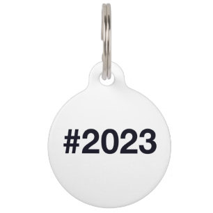 2023 Hashtag 2 Birthday Anniversary Pet Tag