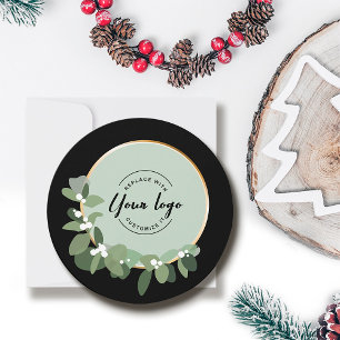 2023 Holiday Corporate Green Wreath Custom Logo