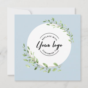 2023 Holiday Corporate Wreath leaves Custom Logo Card