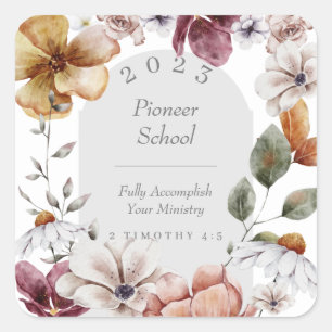 2023 JW Ministry Supply  Pioneer School Square Sticker