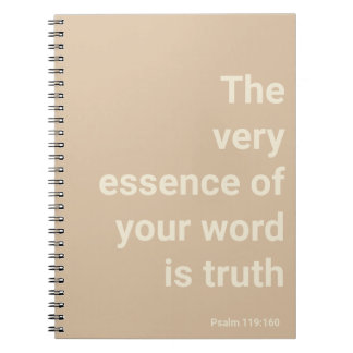 2023 JW year text Psalm 119:160 Minimal Beige Notebook