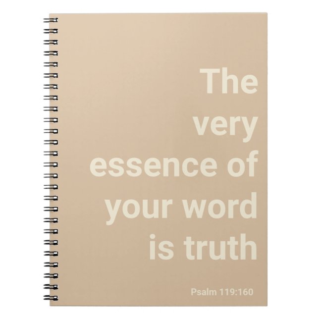 2023 JW year text Psalm 119:160 Minimal Beige Notebook (Front)