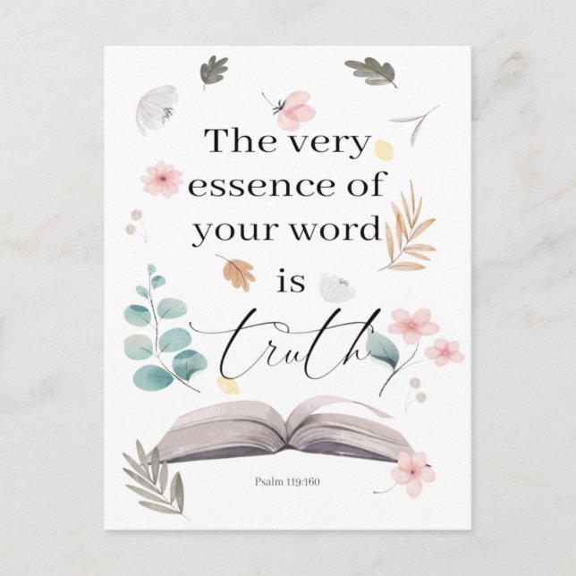 2023 JW year text Psalm 119:160  Postcard (Front)