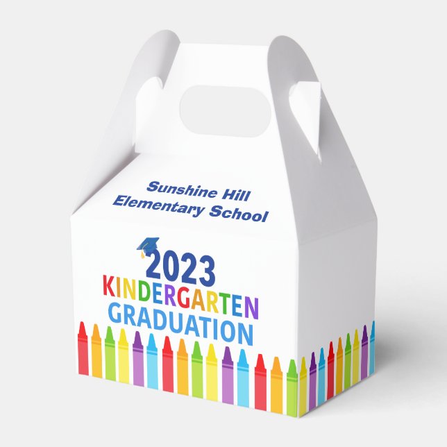 2023 Kindergarten Graduation Custom School Party Favour Box (Front Side)