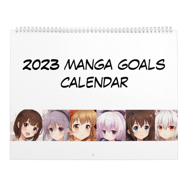 2023 manga anime girls calendar goals  (Cover)