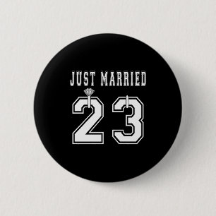 2023 married wife husband matching honeymoon 6 cm round badge