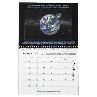 2023 MEDIUM Psalm 19 Astronomy Society Calendar R3