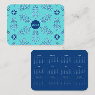 2023 mini calendar business card