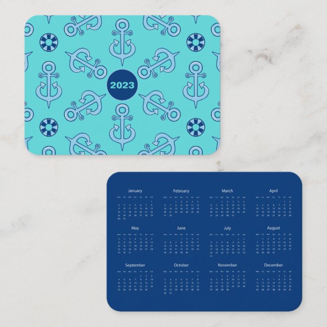 2023 mini calendar business card (Front/Back)