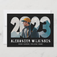 2023 Modern Bold Script Trendy 4 Photo Graduation