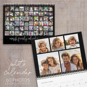 2023 Modern Family 60 Photo - 5 Per Month black Calendar