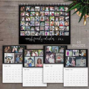 2023 Modern Family 60 Photo - 5 Per Month black Calendar